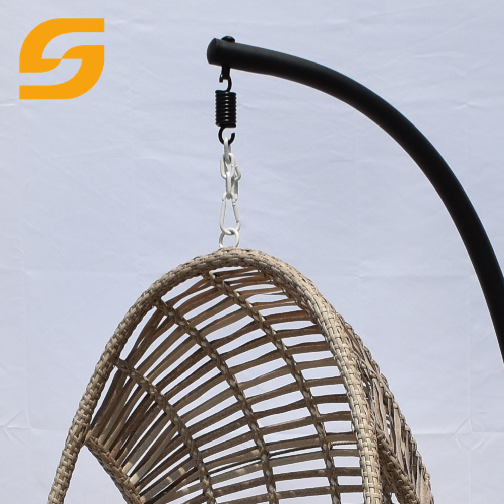 SUNLINK Foshan Outdoor Furniture Patio Garden Pool Side Rattan Wicker Bird Cage Basket Hanging Swing Chair With Stand