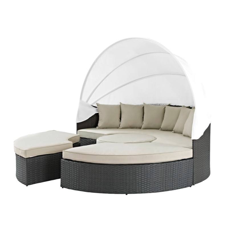 SUNLINK Garden Outdoor Furniture Lounge Day Bed Aluminum Round Gazebo Sofa Bed Sunbed for Hotel Water Proof Sofa Set Modern