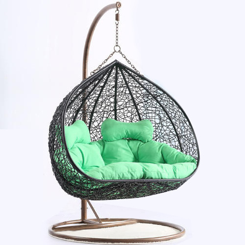 Wholesale Outdoor Furniture Premium Two Seat Swing Egg Chair Hot Sales Popular Patio Garden Balcony Rattan Hanging Swing Chair