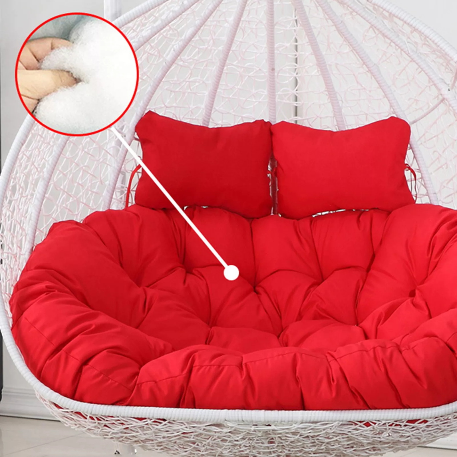 Wholesale Outdoor Furniture Premium Two Seat Swing Egg Chair Hot Sales Popular Patio Garden Balcony Rattan Hanging Swing Chair