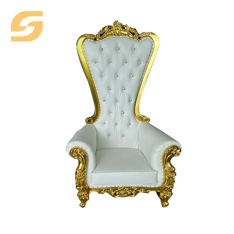 Commercial Furniture Oem Odm High Back Quality Luxury Queen Throne Wedding Chair For Event Rental