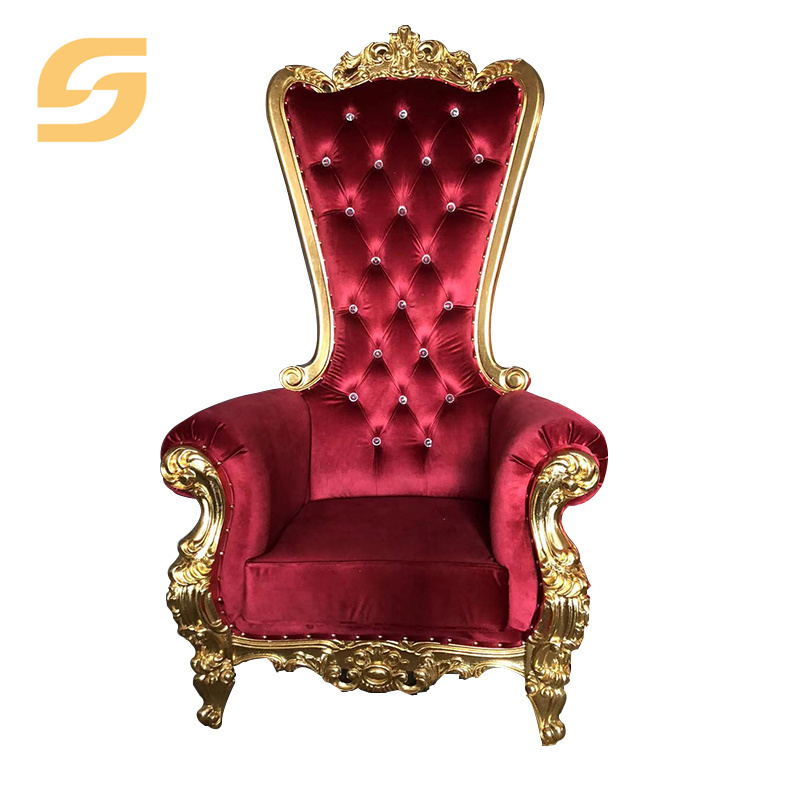 Commercial Furniture Oem Odm High Back Quality Luxury Queen Throne Wedding Chair For Event Rental