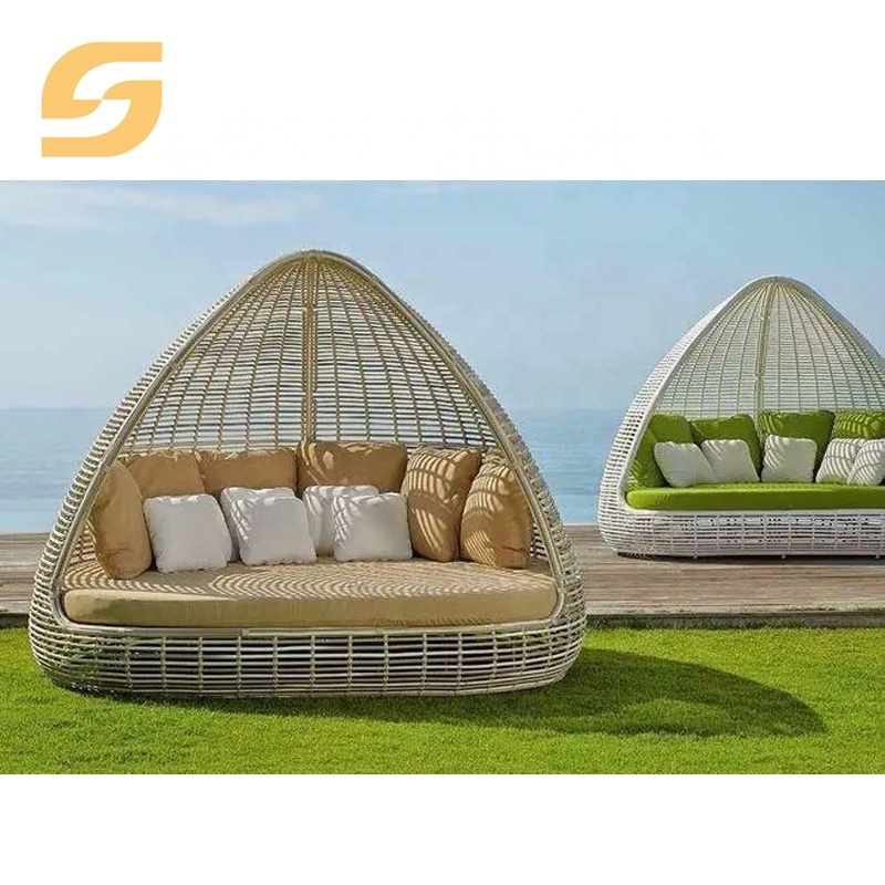 SUNLINK Outdoor Commercial Furniture Sun Lounger Wicker Sunbed Garden Patio Rattan Daybed Swimming Pool Beach Club Furniture