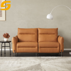 Modern Genuine Leather Sofa Living Room Home Electric Recliner 2 Seater Couples Sofa Lounge Couch Rechargeable Furniture Sofa