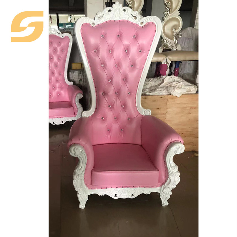 Commercial Furniture Oem Odm High Back Quality Luxury Queen Throne Wedding Chair For Event Rental