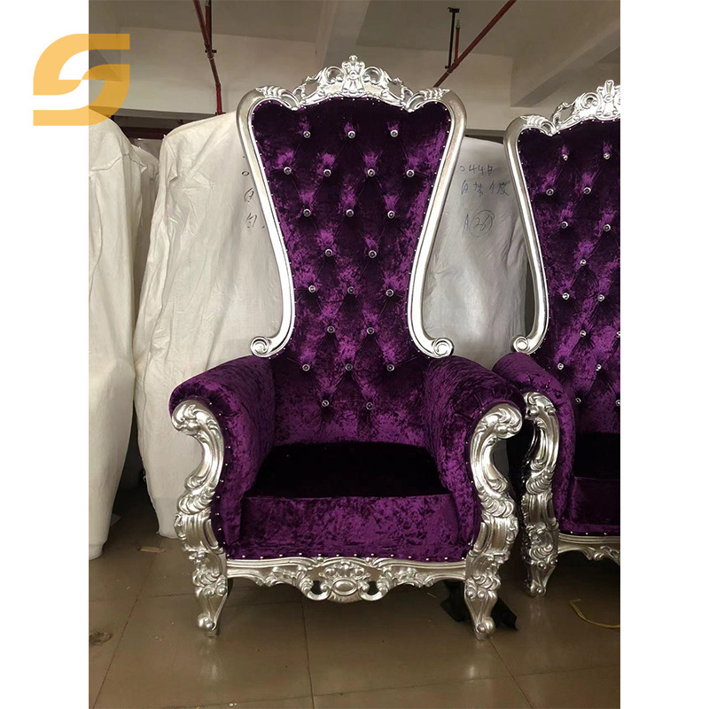 Commercial Furniture Oem Odm High Back Quality Luxury Queen Throne Wedding Chair For Event Rental