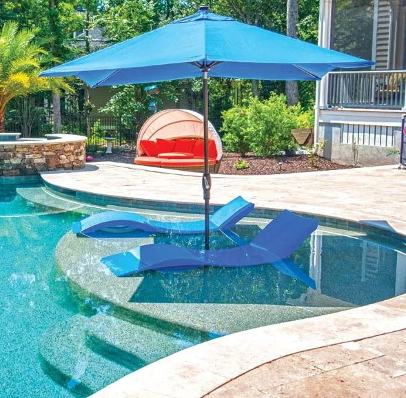 Hot Sale Tanning Ledge In-pool Chaise Lounge Chair Outdoor Ledge Sun Lounger