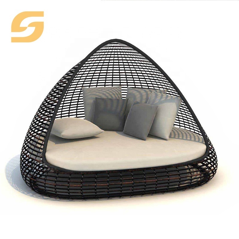 SUNLINK Outdoor Commercial Furniture Sun Lounger Wicker Sunbed Garden Patio Rattan Daybed Swimming Pool Beach Club Furniture