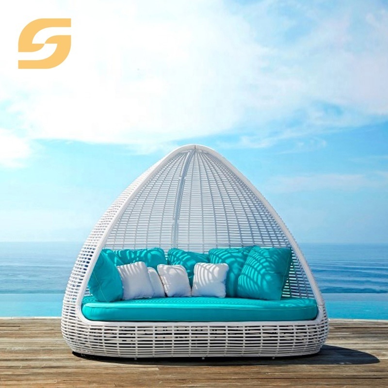 SUNLINK Outdoor Commercial Furniture Sun Lounger Wicker Sunbed Garden Patio Rattan Daybed Swimming Pool Beach Club Furniture