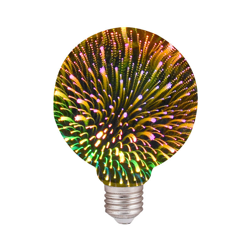 A10 3D Firework LED Light Bulb Holiday Party Wedding Decorative Filament Bulb