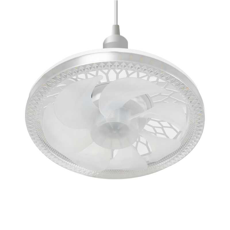 Ceiling Fans With Remote Control Adjustable Direction E27 Lamp Cap Smart Silent Crystal style Fan Light Ceiling Light