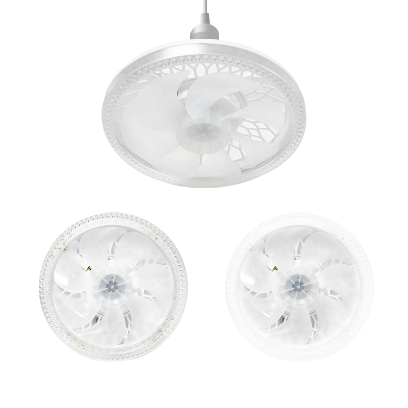 Ceiling Fans With Remote Control Adjustable Direction E27 Lamp Cap Smart Silent Crystal style Fan Light Ceiling Light