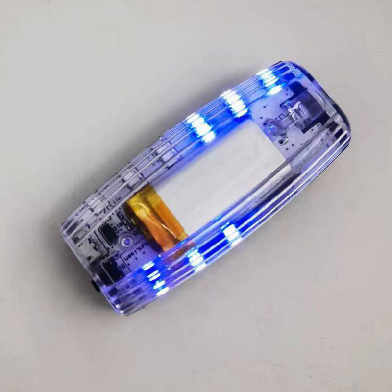 On-duty Security Patrol LED Multi-function Warning Lights Shoulder Lamp Red Blue Strobe Riding Flash Light