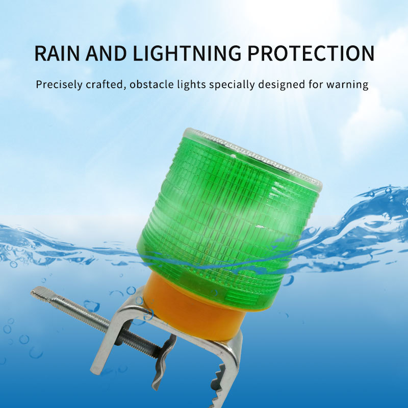 Solar Led Beacon Light, Blinking Amber LED Strobe Warning light