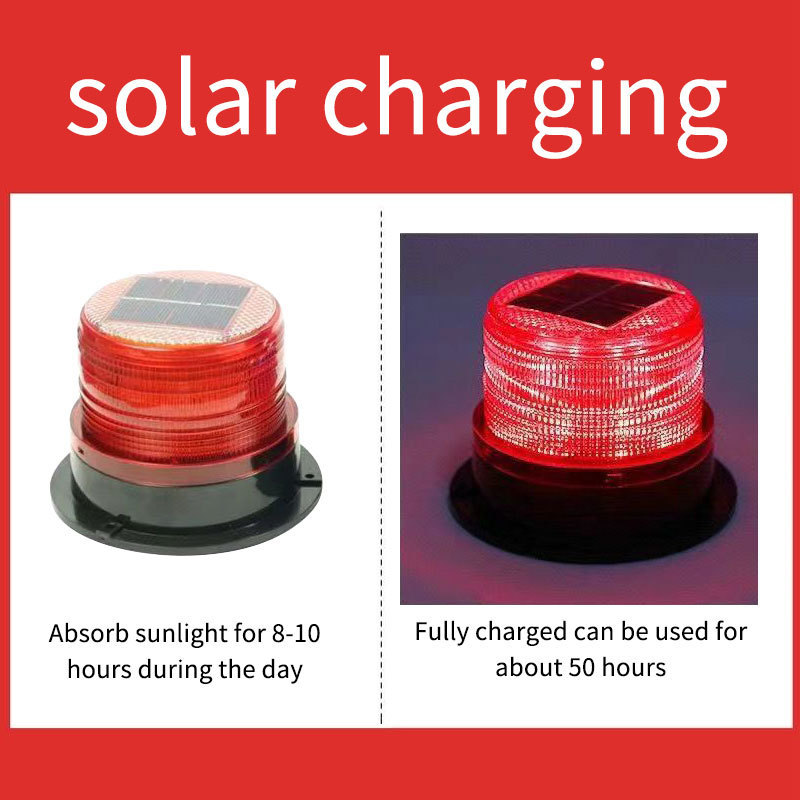 Strong Magnetic Sucker Strobe Beacon Car Solar Warning Light