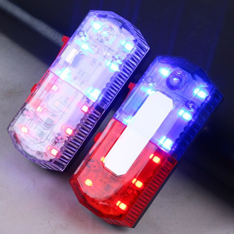 red and blue shell shoulder flashing led security light LED Beacon Warning Lights