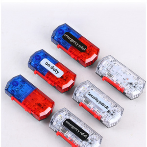 red and blue shell shoulder flashing led security light LED Beacon Warning Lights