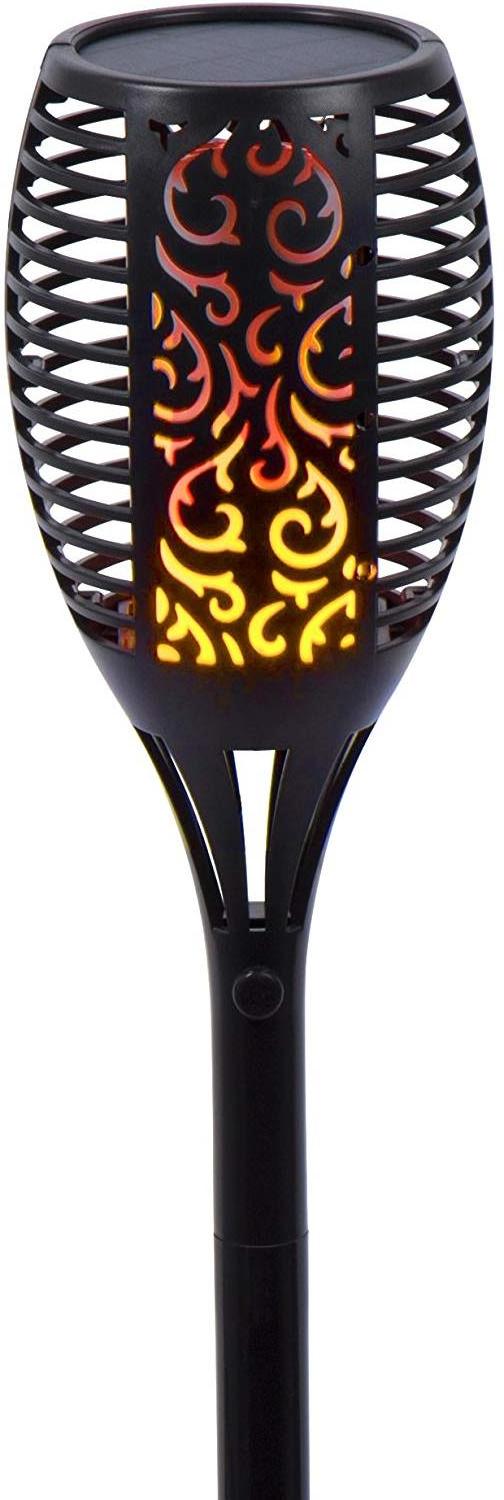 Solar Lights Upgraded - Flickering Flames Torch Solar Path Light - Dancing Flame Lighting 96 LED Dusk to Dawn Flickering Tiki To