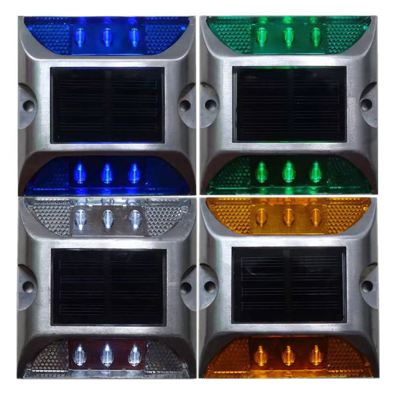 Traffic solar powered highway road marker reflect light cast aluminum flashing led solar cat eye road stud