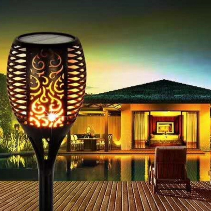 Waterproof 96LED Solar Torches Dancing flame Outdoor Decorations Solar Garden lamp