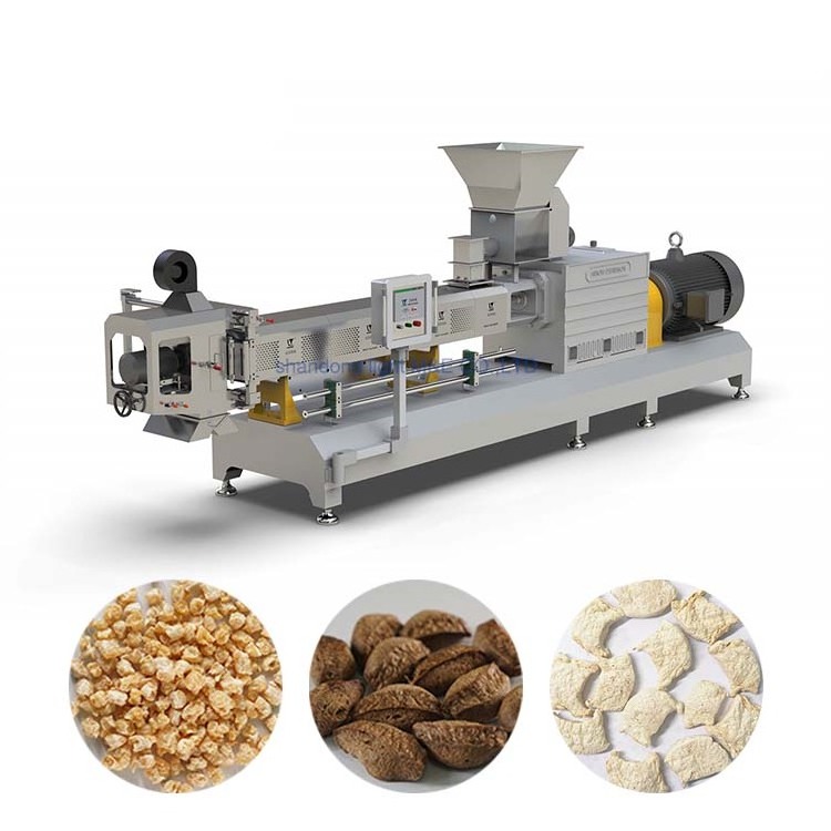 Full Automatic Extrusion Non Gmo Textured Soy Protein Equipment Extruded Soya Chunk Machine