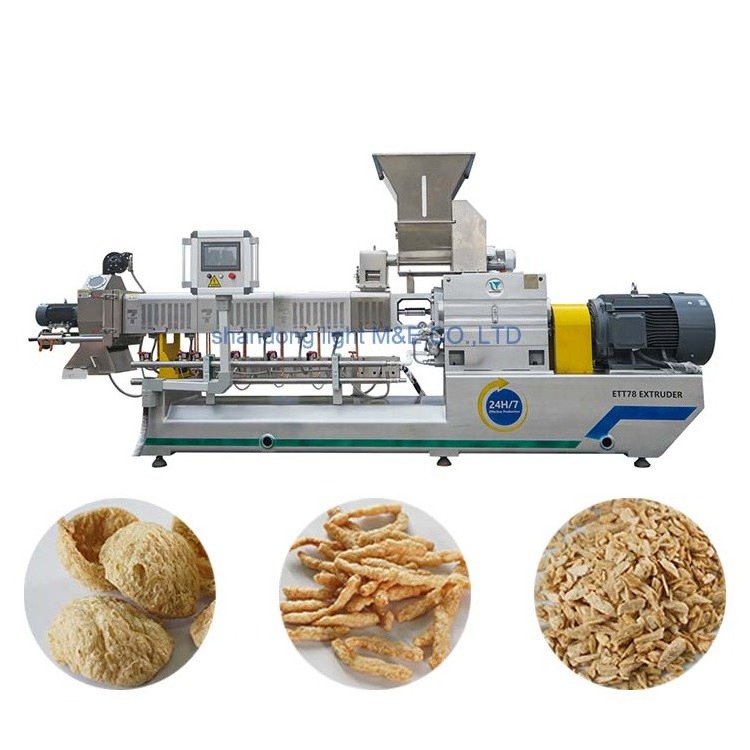 Factory Food Grade Textured Soy Protein Bulk Double Screw Extruded Equipment Price