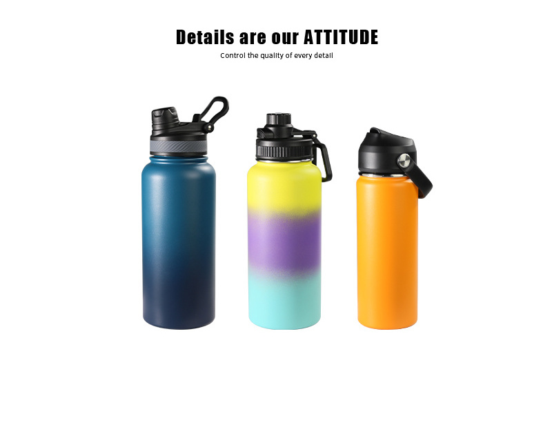 Half Gallon Water Bottle Stainless Steel Water Jug Botellas Double Wall Insulated Flask Vacuum Thermo 64 oz Water Bottle