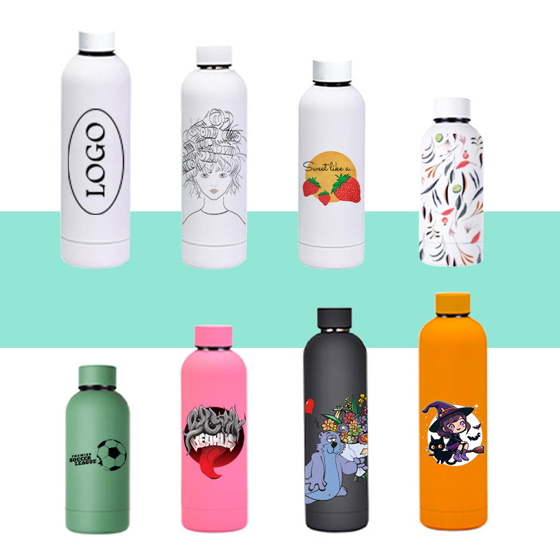 Bpa Free Pink Water Bottle Custom Logo Vacuum Insulated Botellas Stainless Steel Waterbottle Cute Water Bottle For Kids School