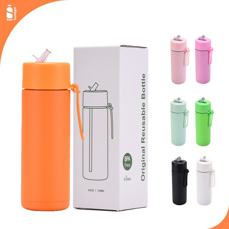 2023 New Product Eco-friendly Frank green water bottle insulated sports dink bottle stainless steel water bottles with straw