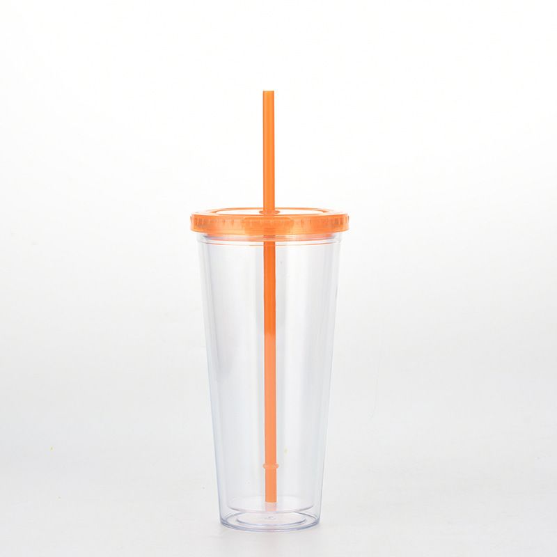 24oz clear star double wall bucks cold tumblr acrylic cup matte studded tumbler plastic lids and with straw