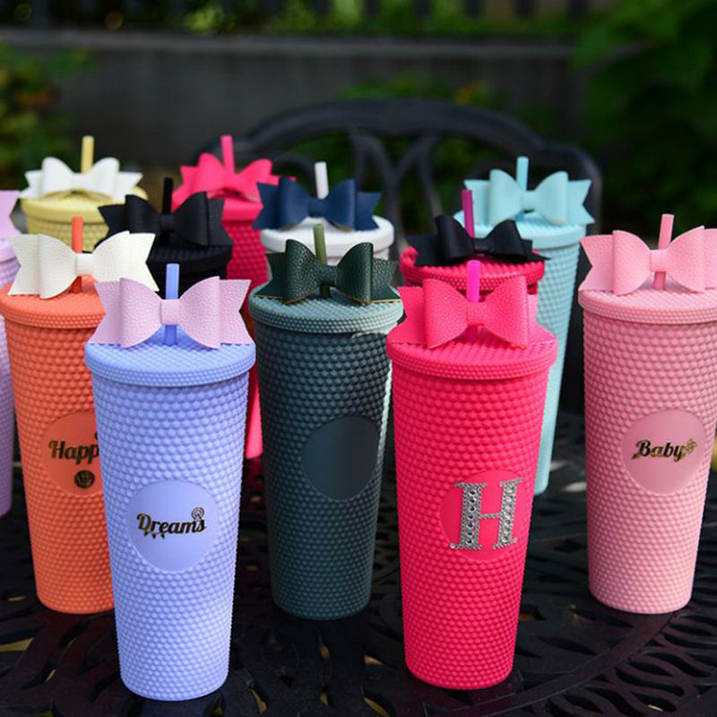 OEM Eco-friendly 24oz Plastic Tumbler BPA FREE Acrylic Water Bottle double wall plastic tumblers with straw and lids