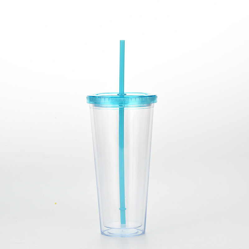 24oz clear star double wall bucks cold tumblr acrylic cup matte studded tumbler plastic lids and with straw