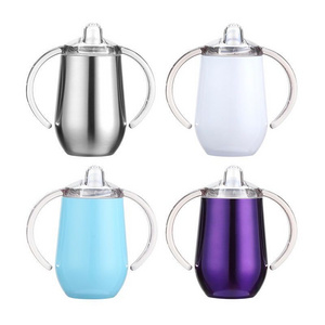 kids Toddler tumbler sippy cup 10oz stainless steel insulated vacuum double wall milk mugs