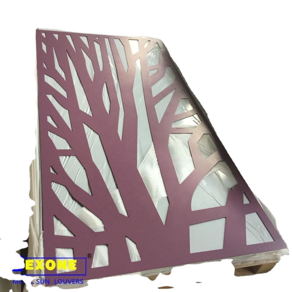 Metal aluminum decorative engraved perforated sheet panel for exterior wall decoration