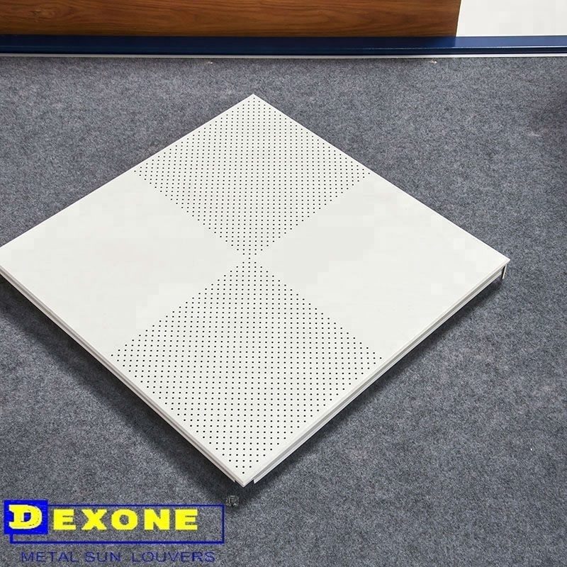 Acoustic ceiling tiles powder coated Clip in suspended metal ceiling aluminium ceiling tiles 60*60