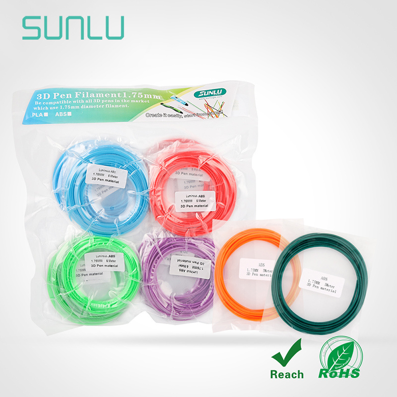 High Quality Factory Direct Pack Refills 1.75 mm hdpe filament for 3d printer pen 20 inch each roll filament