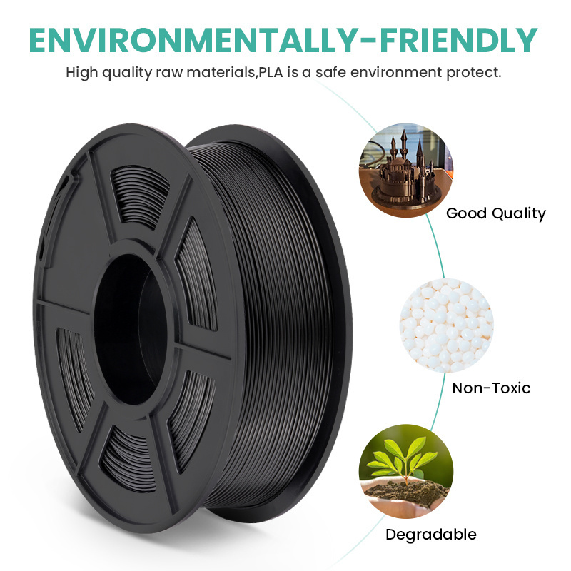 SUNLU Factory Hdpe Filament Pla Black/White/Gray Color 1KG 1.75Mm 3D Printing Filament 3D Printer Filaments Pla