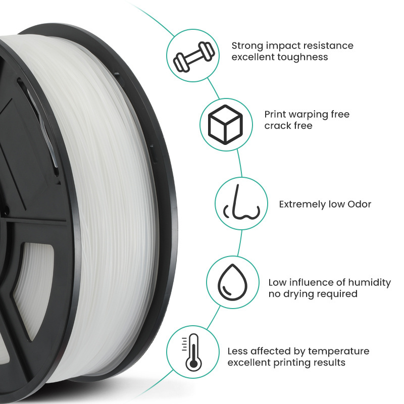 SUNLU pa filament nylon 3d filament 1.75mm.Can print models have special requirements of environment 3d filaments