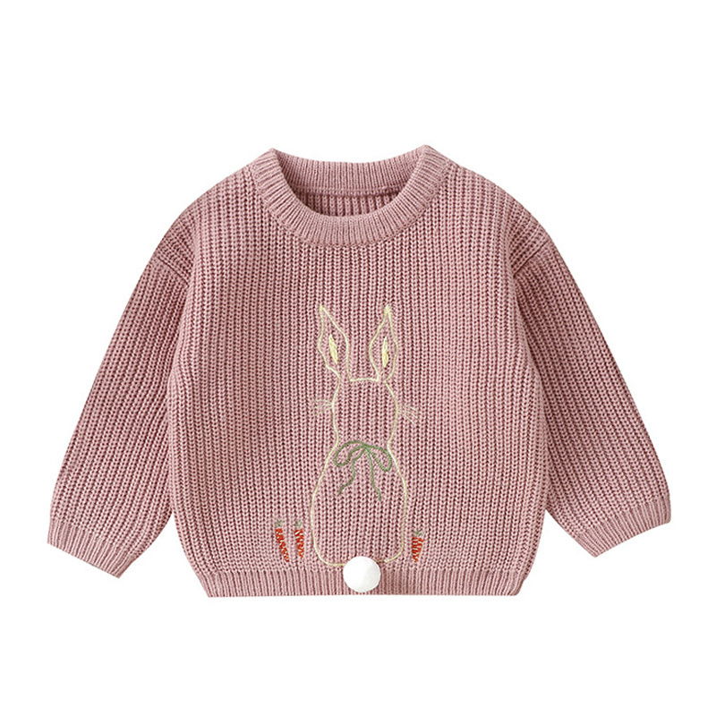 Baby Clothes Rabbit Easter Custom Infant Sweater Knit Sweater Easter Baby Clothes Chunky Knit Sweater Crochet Clothes for Babies