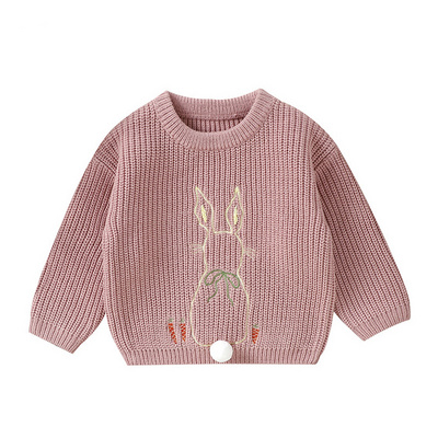 Baby Clothes Rabbit Easter Custom Infant Sweater Knit Sweater Easter Baby Clothes Chunky Knit Sweater Crochet Clothes for Babies