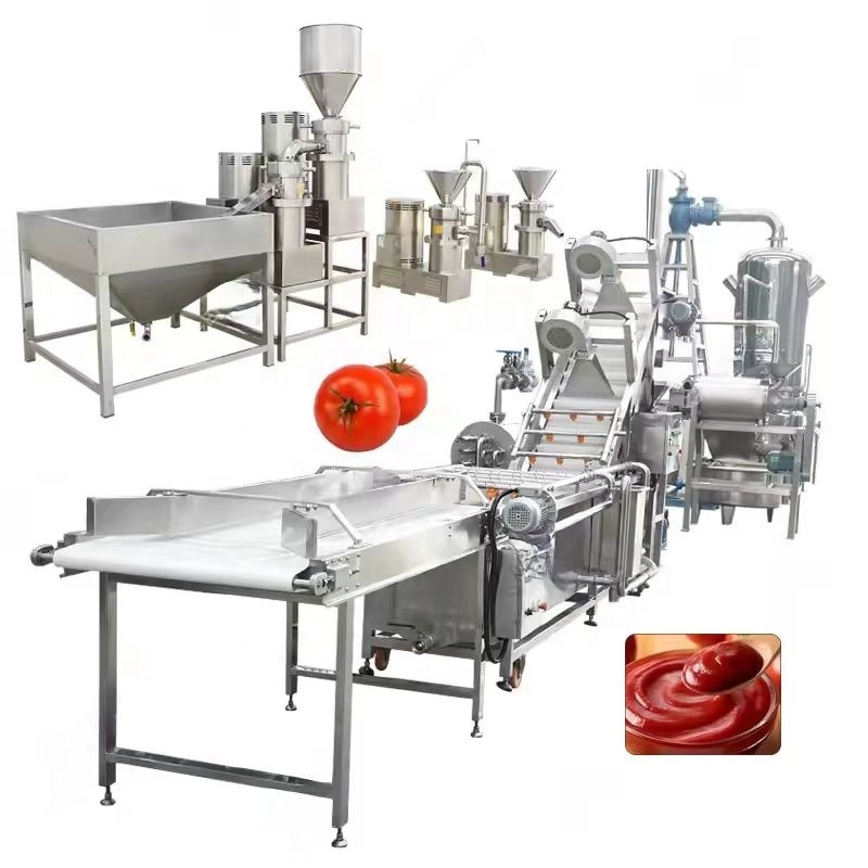 Automaticm tomato paste sauce tomato ketchup making machine processing plant production line