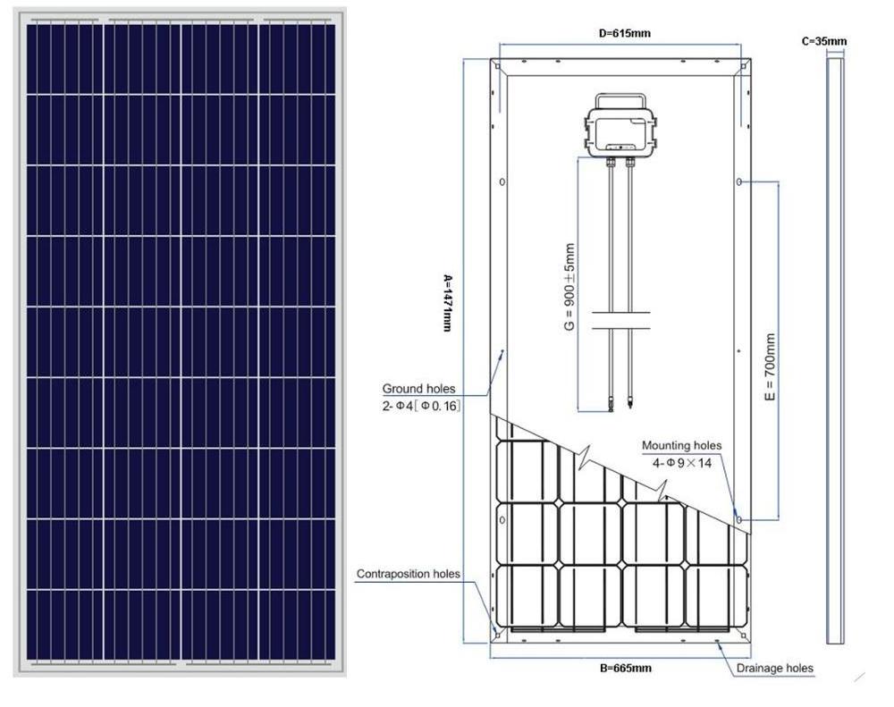 150watt polycrystalline photovoltaic solar panel 150w /12 V poly solar panel black150 panels solar price per watt