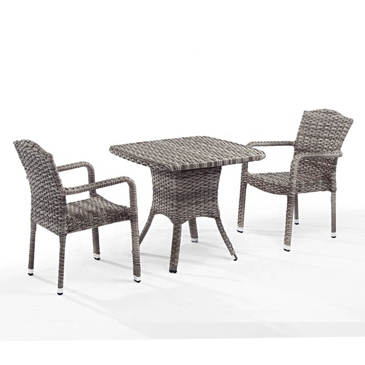 Outdoor Patio Furniture  Classic Rattan Garden Set Terrace Hotel Cafe Restaurant Balcony Dining Round Table And Chair Set For 2