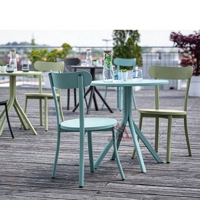 Modern Outdoor Furniture cafe negotiation 2 Chairs And Table  Patio Terrace Dining  Aluminum Garden Set For Restaurant