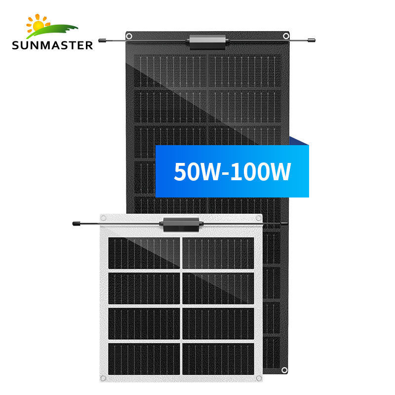 SUNMANSTER Solar US DE Warehouse ETFE flexible Solar Panel 160w 170w semi flexible solar panel for Caravan Rv Car Boat