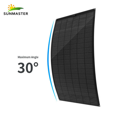 SUNMANSTER Solar US DE Warehouse ETFE flexible Solar Panel 160w 170w semi flexible solar panel for Caravan Rv Car Boat