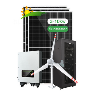 renewable off grid 10Kw  Split Electric Station Sticker Solar Hybrid Wind Power energy  Systems