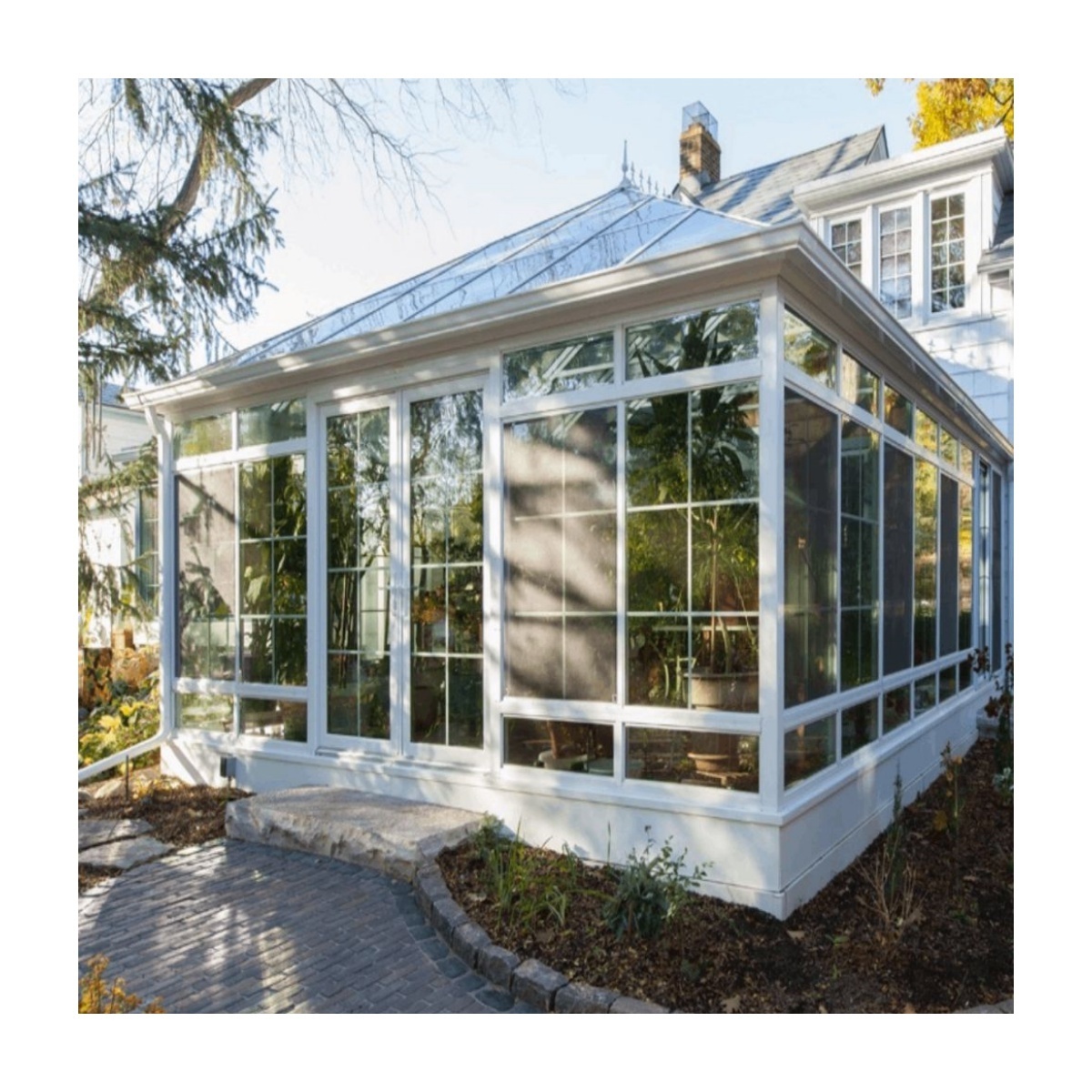 Warm holiday house 4 season solarium garden room glass sunroom gazebos for winter