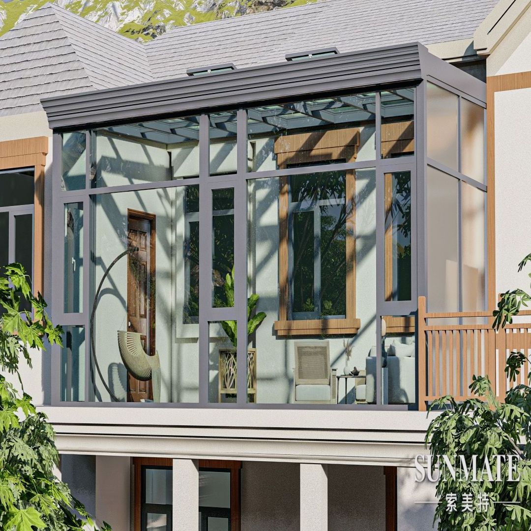Morden prefabricated 4 season solarium Garden House enclosure 12 x 20 ...