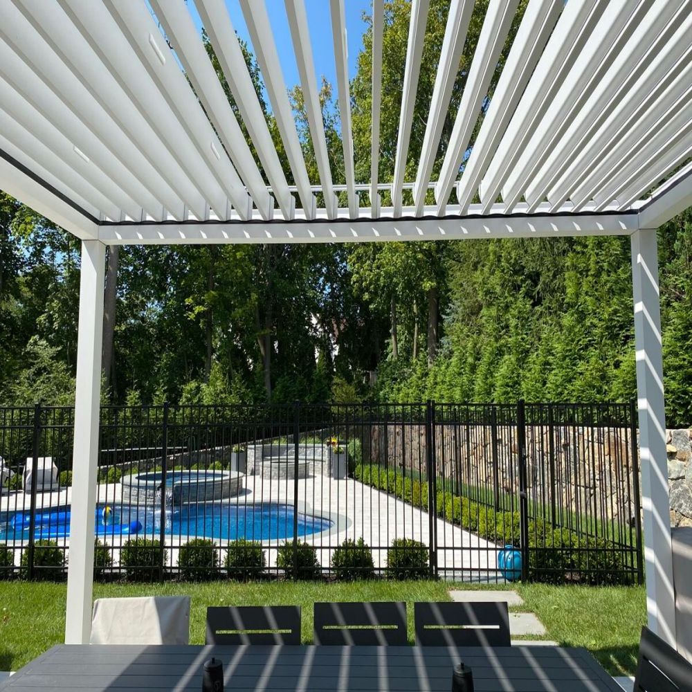 white luxury garden electric waterproof retractable roof aluminum pergola gazebo 3x4 pavilion alum